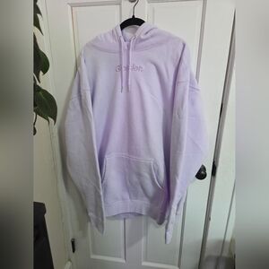 Glossier Embroidered Lavender Hoodie